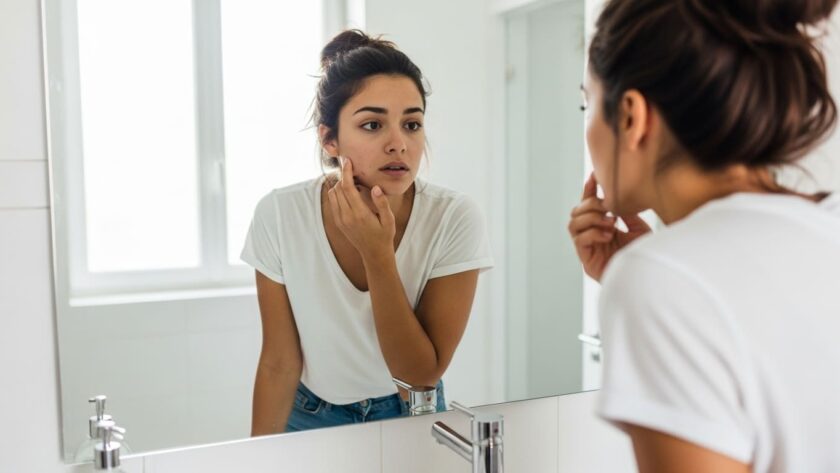 Persona revisando su piel - Carcinoma Espinocelular
