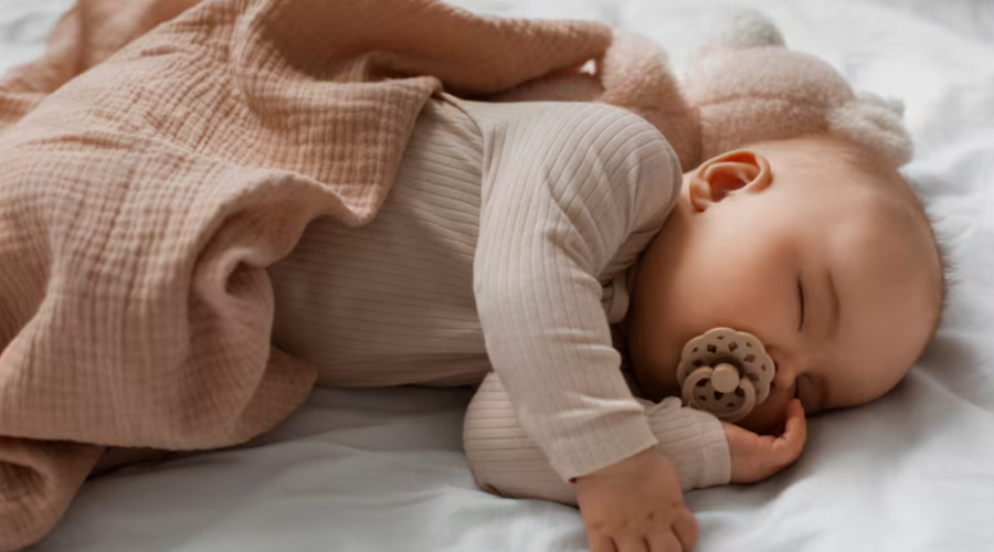 bebé dormido con chupon